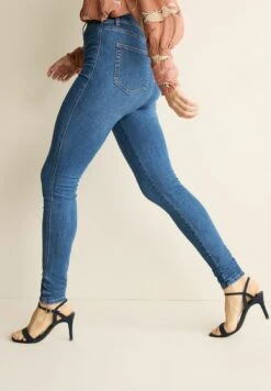 Next High Rise Stretch - Jeans Skinny - Denim Dark Blue -Next Soldes 87984f03f6134f9396bbc61dde7daeb2