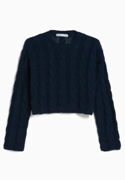 BERSHKA Cable-Round Neck - Pullover - Dark Blue 12 BERSHKA Cable-Round Neck - Pullover - Dark Blue -Next Soldes 87c53e981c30482982ddf665f88d9a0f