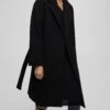 PULL & BEAR Belted Long - Manteau Classique - Mottled Black