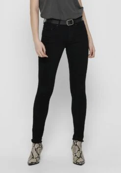 ONLY Onlblush Mid Raw - Jeans Skinny - Black Denim