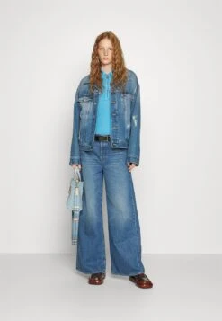 MOTHER The Ditcher Roller Sneak - Jean Boyfriend - Blue Denim -Next Soldes 8cb9ed07824a44e7801d1d71dea6120a
