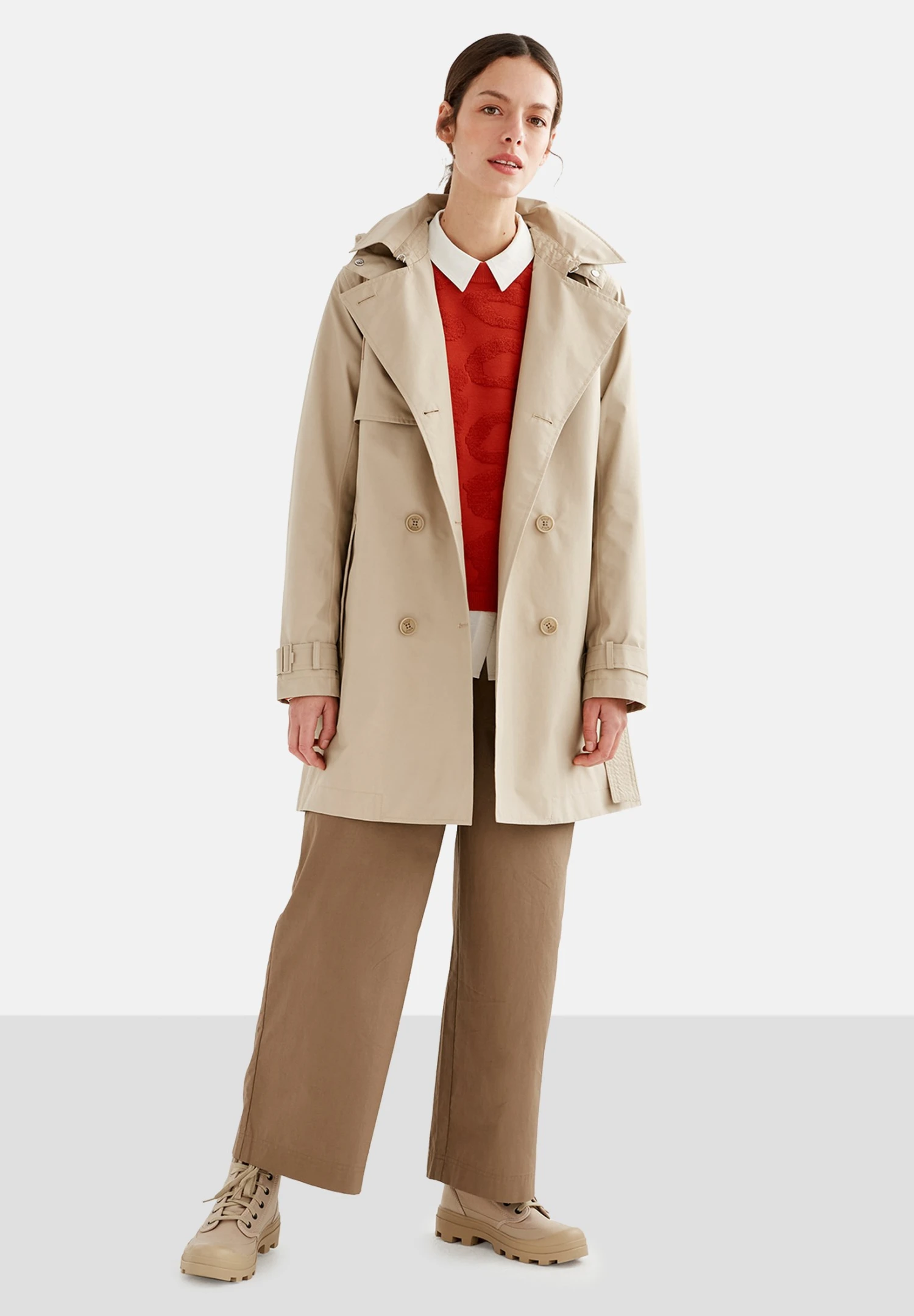 Aigle Aiw22Wout005 - Trench - Beige 4 Aigle Aiw22Wout005 - Trench - Beige – Image 2