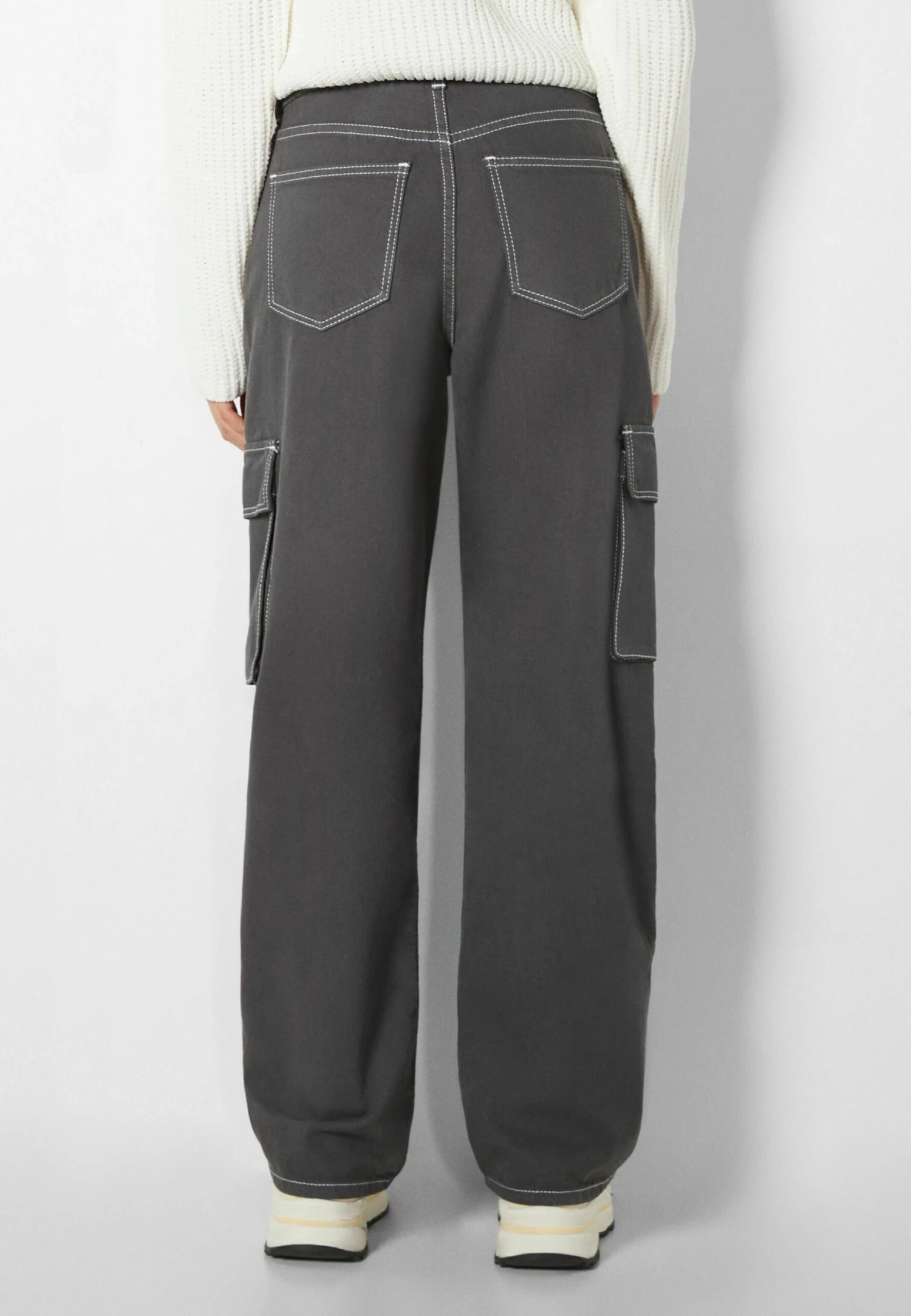 BERSHKA Cargo - Jean Boyfriend - Mottled Dark Grey 5 BERSHKA Cargo - Jean Boyfriend - Mottled Dark Grey – Image 3