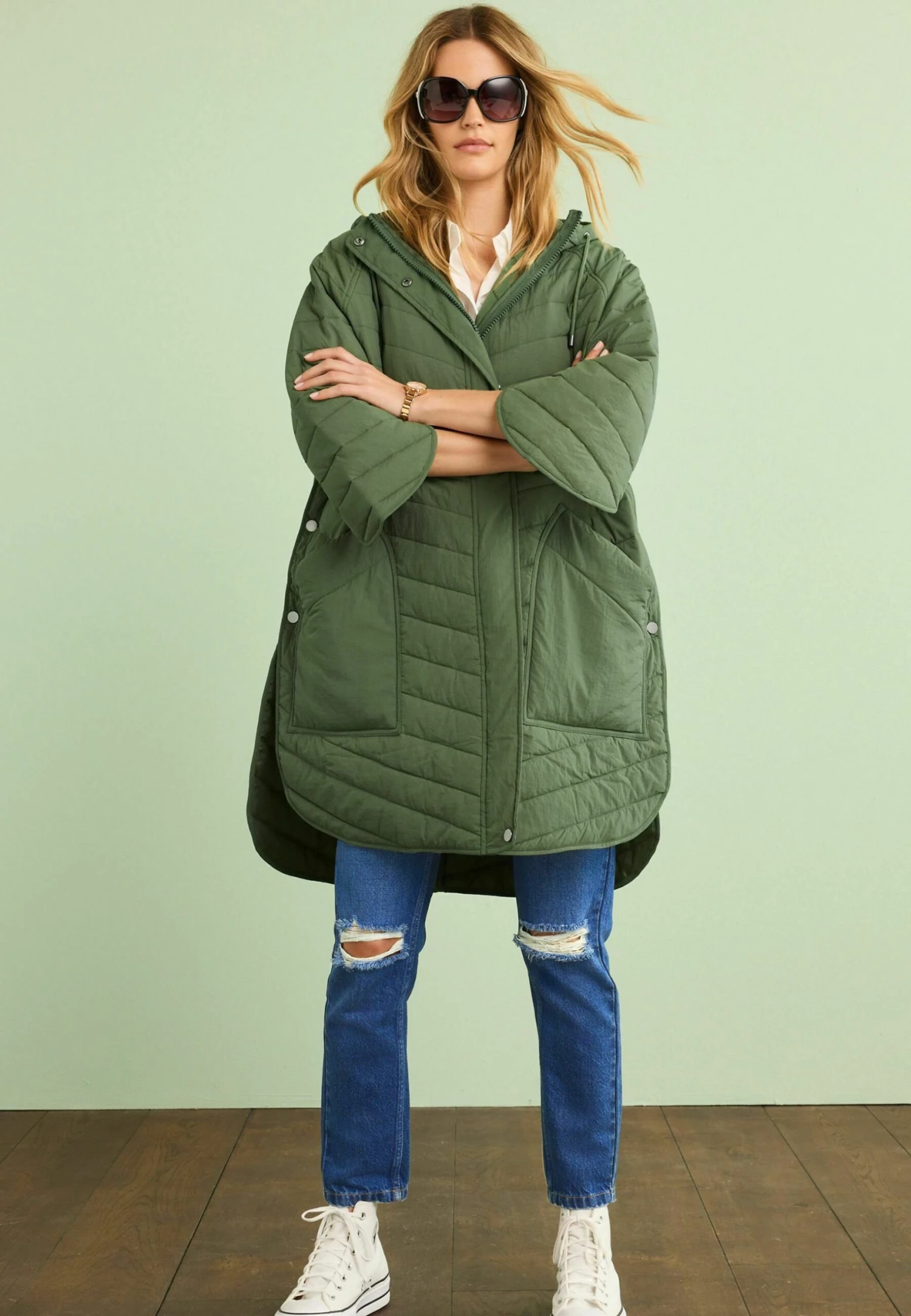 Next Shower Resistant Quilted Standard - Manteau D'Hiver - Khaki Green 3 Next Shower Resistant Quilted Standard - Manteau D'Hiver - Khaki Green