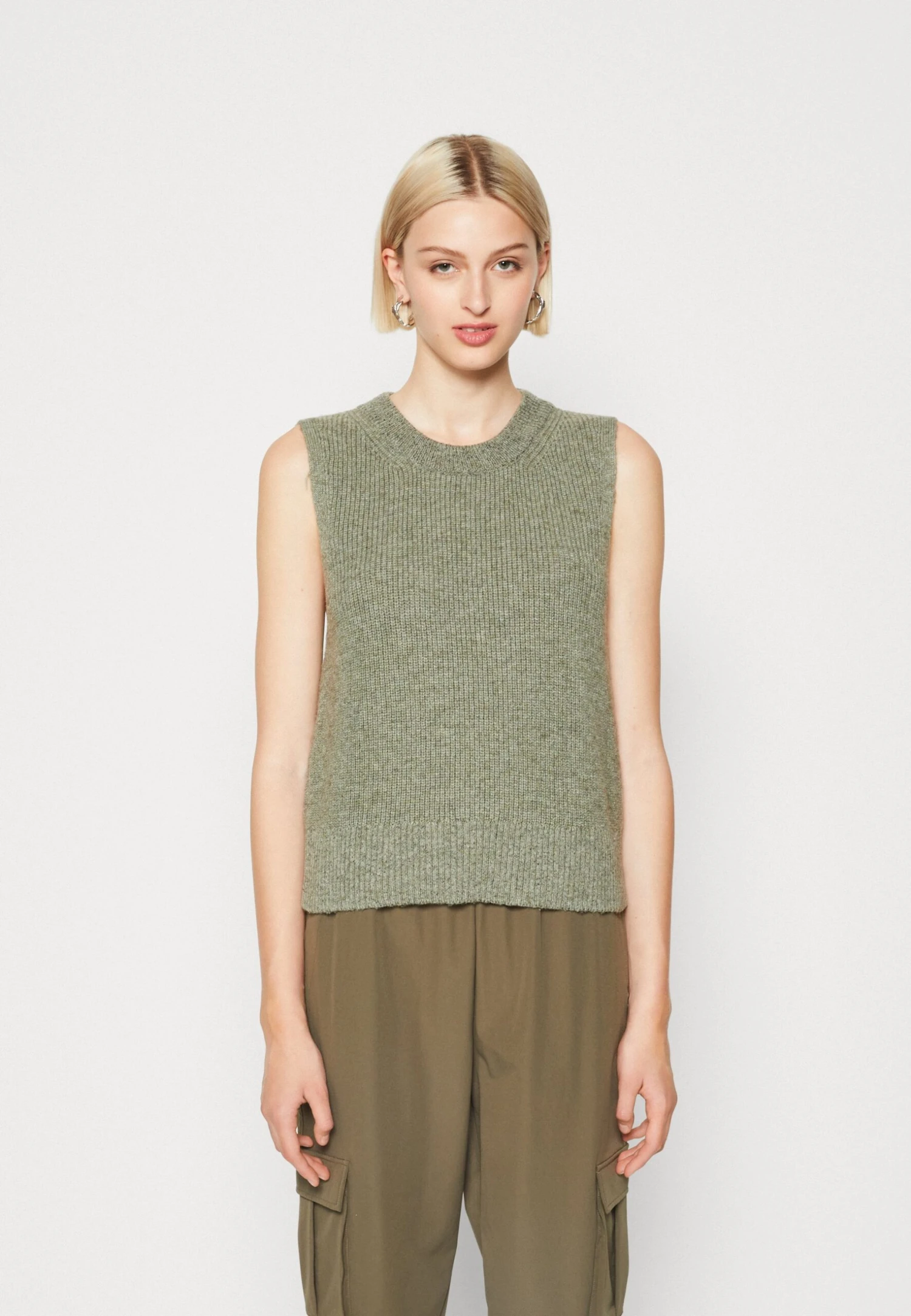 ONLY Onlparis Life Vest - Pullover - Kalamata Melange 3 ONLY Onlparis Life Vest - Pullover - Kalamata Melange