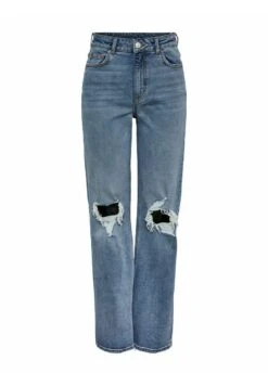 Pieces Pcholly - Jean Droit - Medium Blue Denim