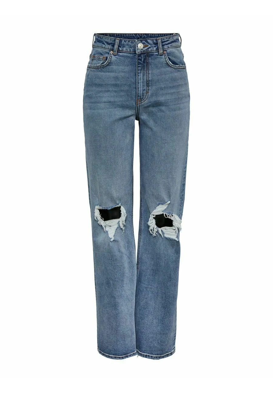 Pieces Pcholly - Jean Droit - Medium Blue Denim 3 Pieces Pcholly - Jean Droit - Medium Blue Denim