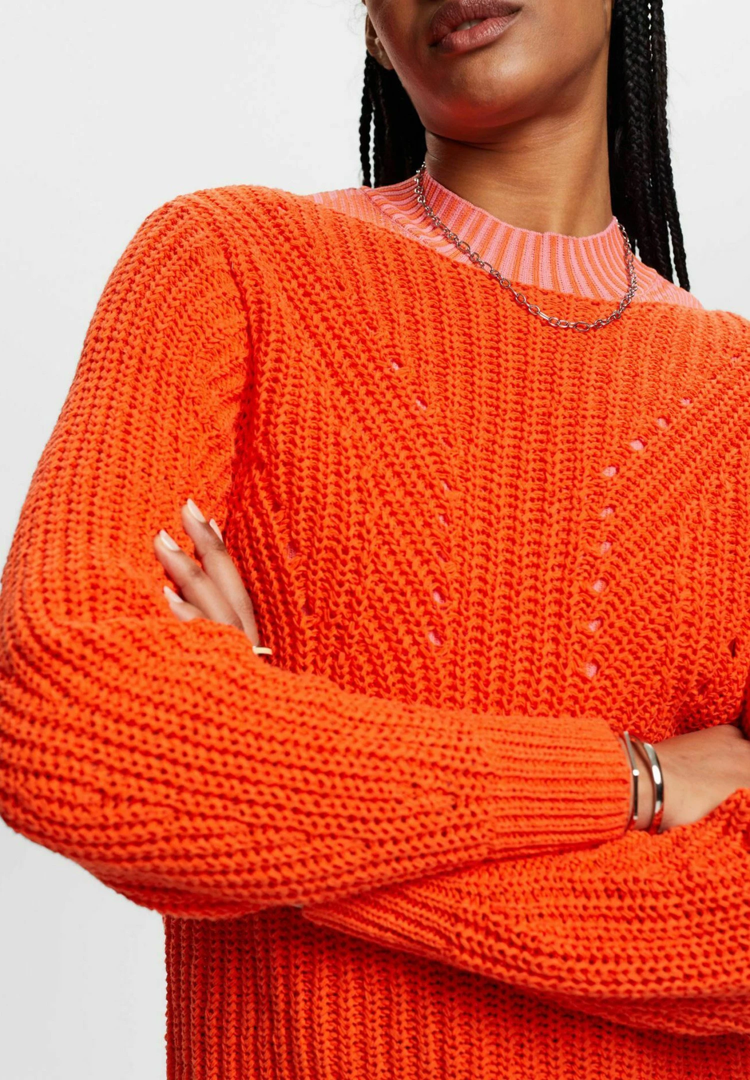 ESPRIT Tape Stitch - Pullover - Orange Red New 6 ESPRIT Tape Stitch - Pullover - Orange Red New – Image 4