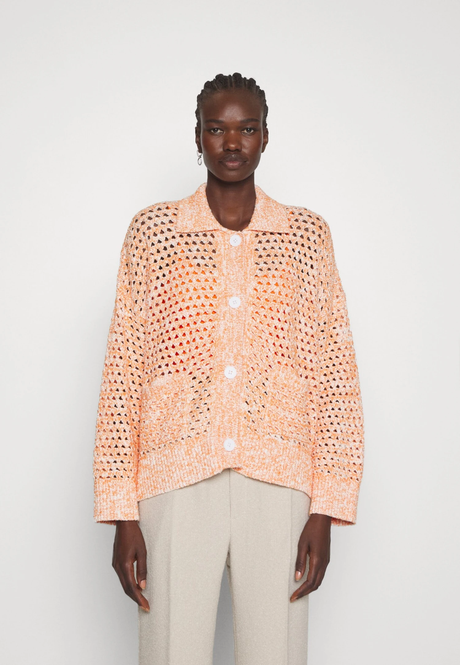 Holzweiler Tired Crochet - Gilet - Orange Mix 5 Holzweiler Tired Crochet - Gilet - Orange Mix – Image 3