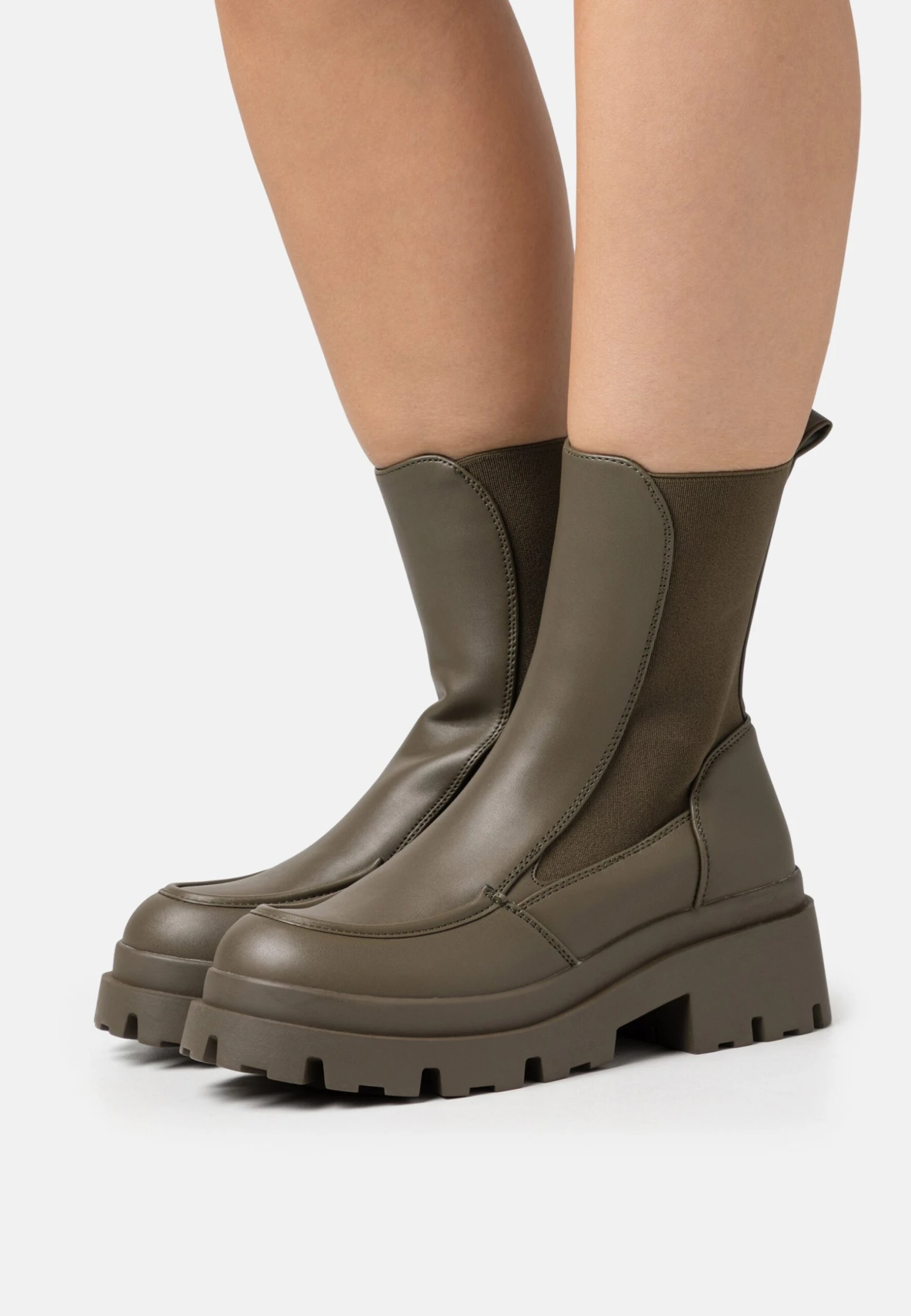 Even&Odd Bottines À Plateau - Khaki 3 Even&Odd Bottines À Plateau - Khaki