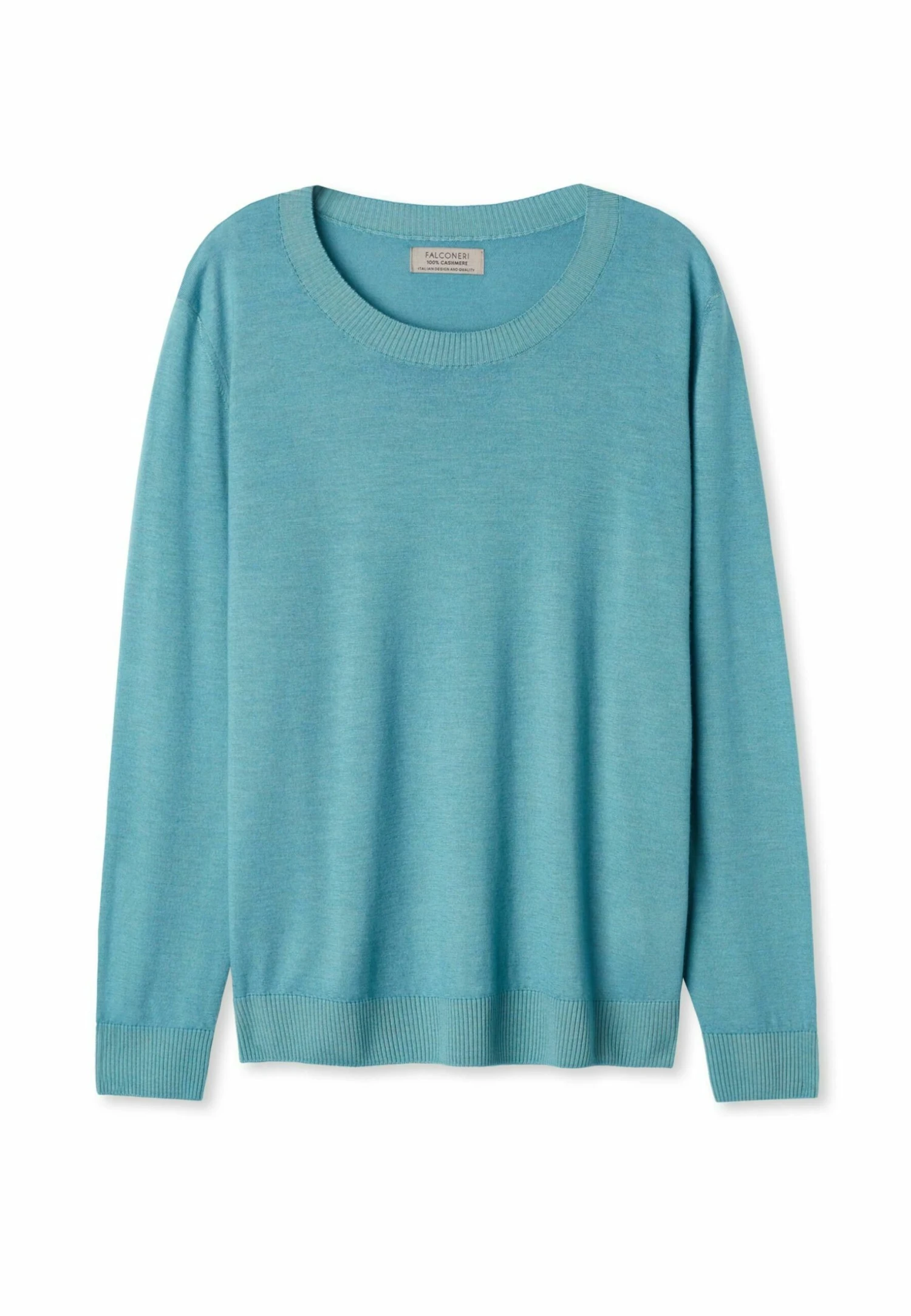 Rundhals - Pullover - Blau Garment Dyed Ocean 3 Rundhals - Pullover - Blau Garment Dyed Ocean