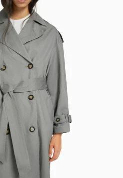 BERSHKA Trench - Grey -Next Soldes 9d63936437b545cf8ef7ebc9cabc8ac1