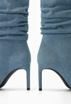 BERSHKA Slouchy Heeled - Bottines - Blue Denim -Next Soldes 9f95641f60784c2c9a8d93cc26fd7799