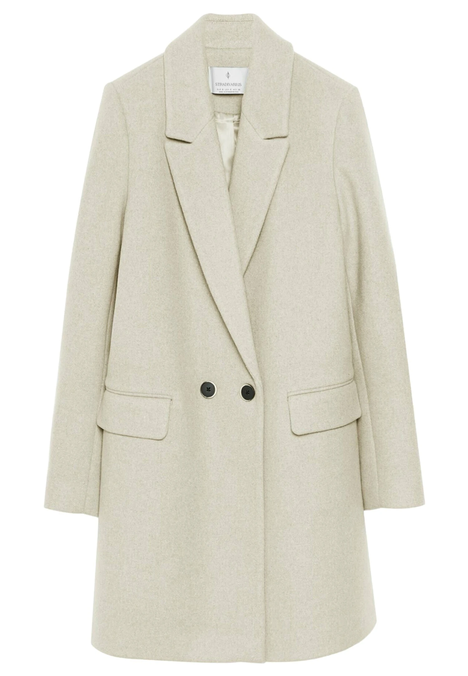 Stradivarius Manteau Court - Off White 7 Stradivarius Manteau Court - Off White – Image 5