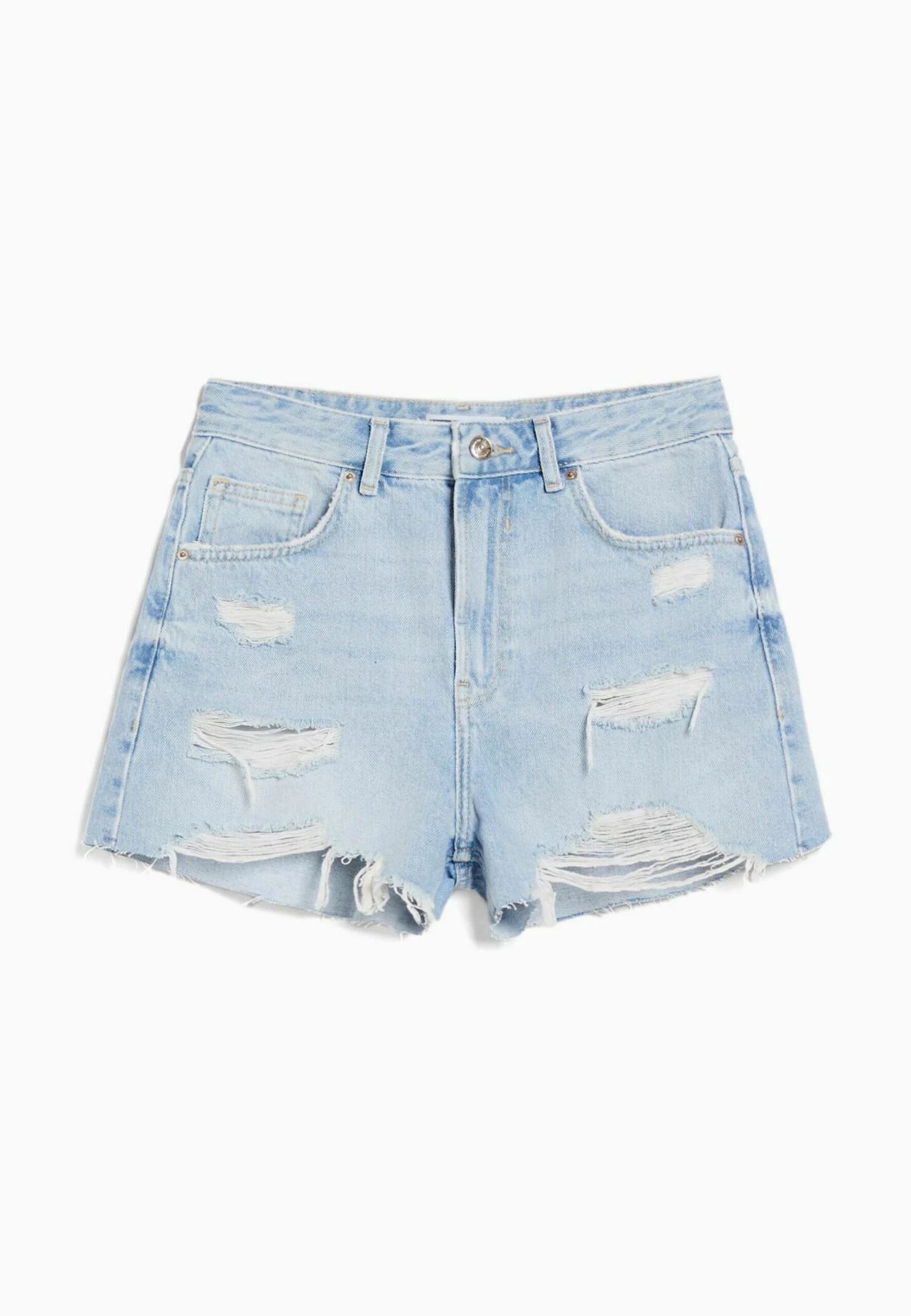 BERSHKA Ripped With Pockets - Short En Jean - Light Blue 7 BERSHKA Ripped With Pockets - Short En Jean - Light Blue – Image 5