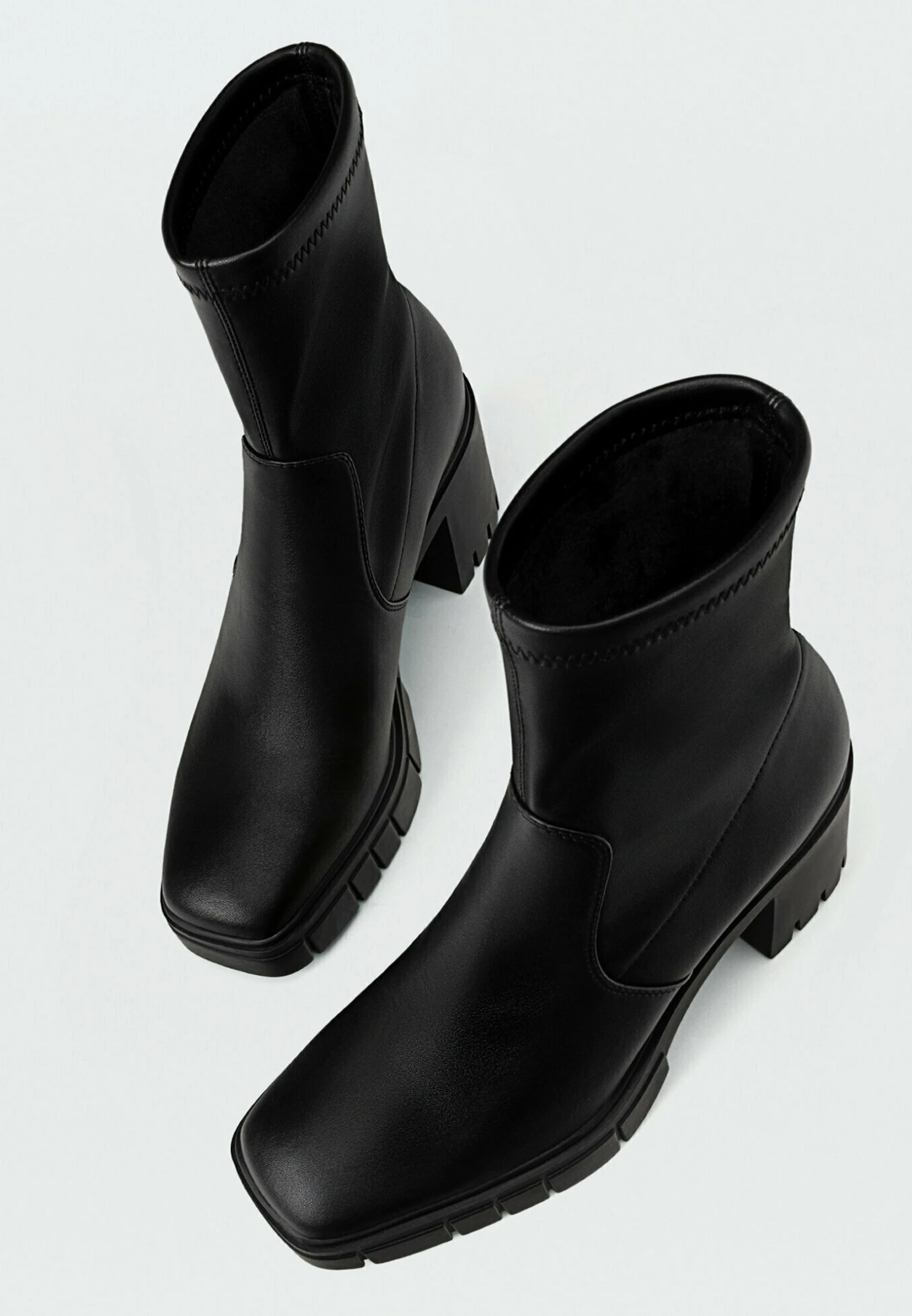 Stradivarius Mit Halbhohem - Bottines À Plateau - Black 6 Stradivarius Mit Halbhohem - Bottines À Plateau - Black – Image 4