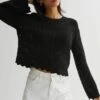 New Look Open Stitch Frill Boxy - Pullover - Black 2 New Look Open Stitch Frill Boxy - Pullover - Black -Next Soldes a60caba61c574bf7b132a495a050229f