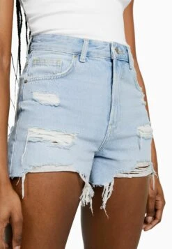 BERSHKA Ripped With Pockets - Short En Jean - Light Blue 11 BERSHKA Ripped With Pockets - Short En Jean - Light Blue -Next Soldes a68e0c2c57aa4239812f3489190badf2