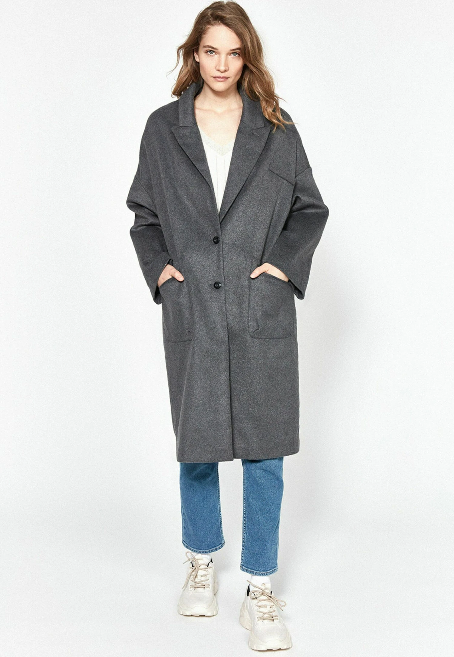 TEDDY SMITH Maeli - Manteau Classique - Gris Chiné Moyen 3 TEDDY SMITH Maeli - Manteau Classique - Gris Chiné Moyen