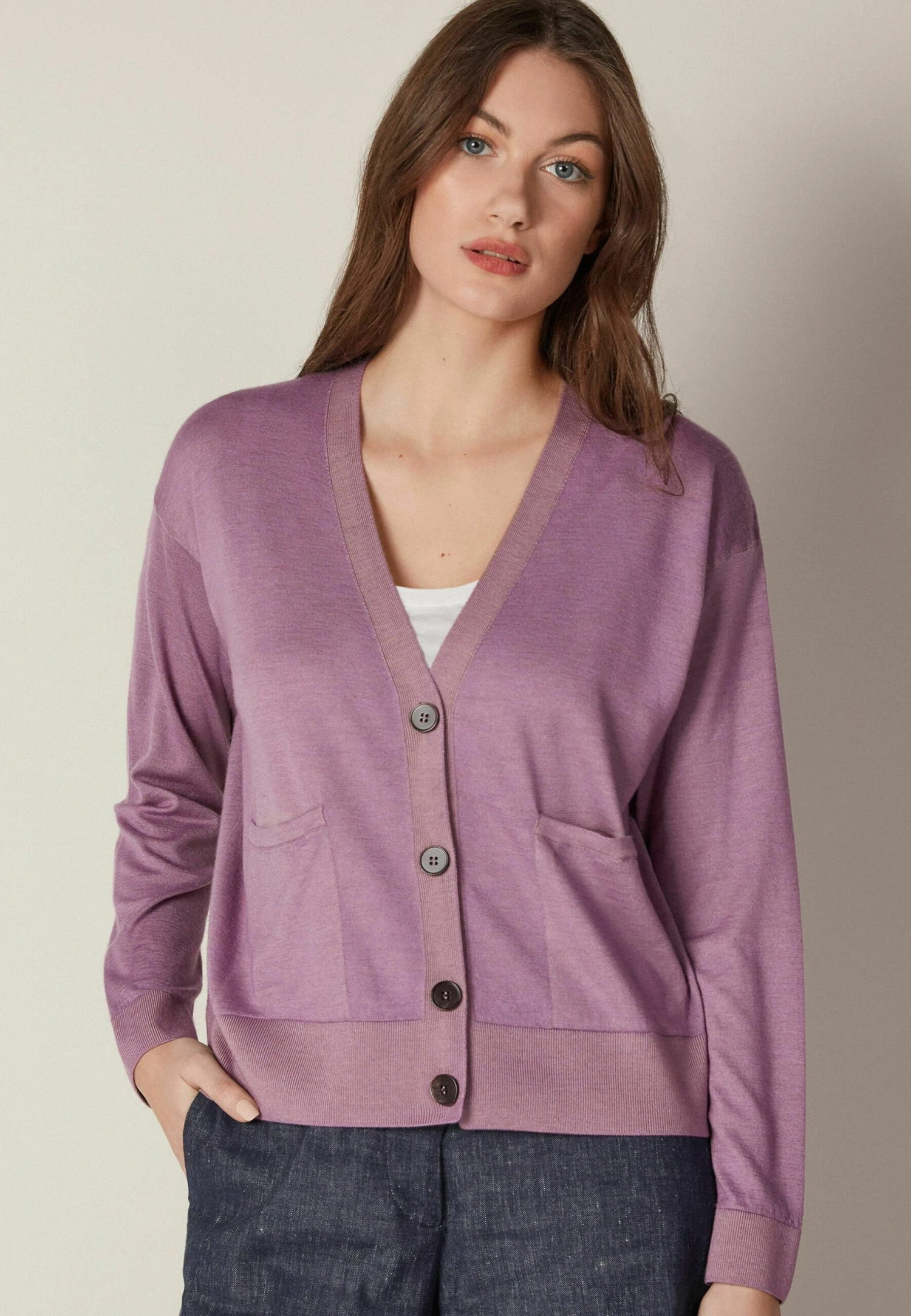 Ultrafine - Gilet - Violett Garment Dyed Wisteria 3 Ultrafine - Gilet - Violett Garment Dyed Wisteria