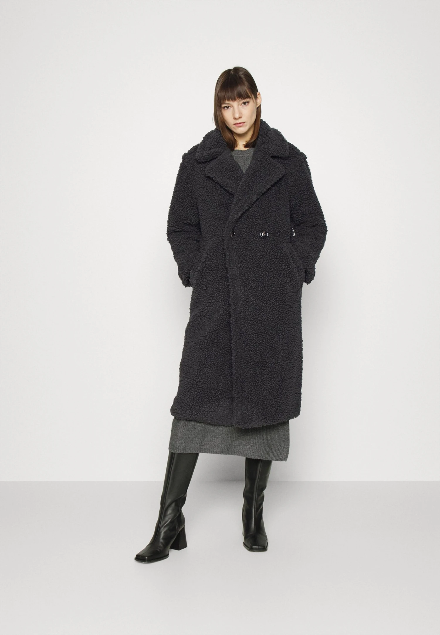 Ugg Gertrude Long Coat - Manteau D'Hiver - Ink Black 3 Ugg Gertrude Long Coat - Manteau D'Hiver - Ink Black