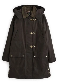 Next Waxed Effect With Duffle Fastening Standard - Manteau Court - Black -Next Soldes ba264147d43c405d9c6f8dd76da03f26