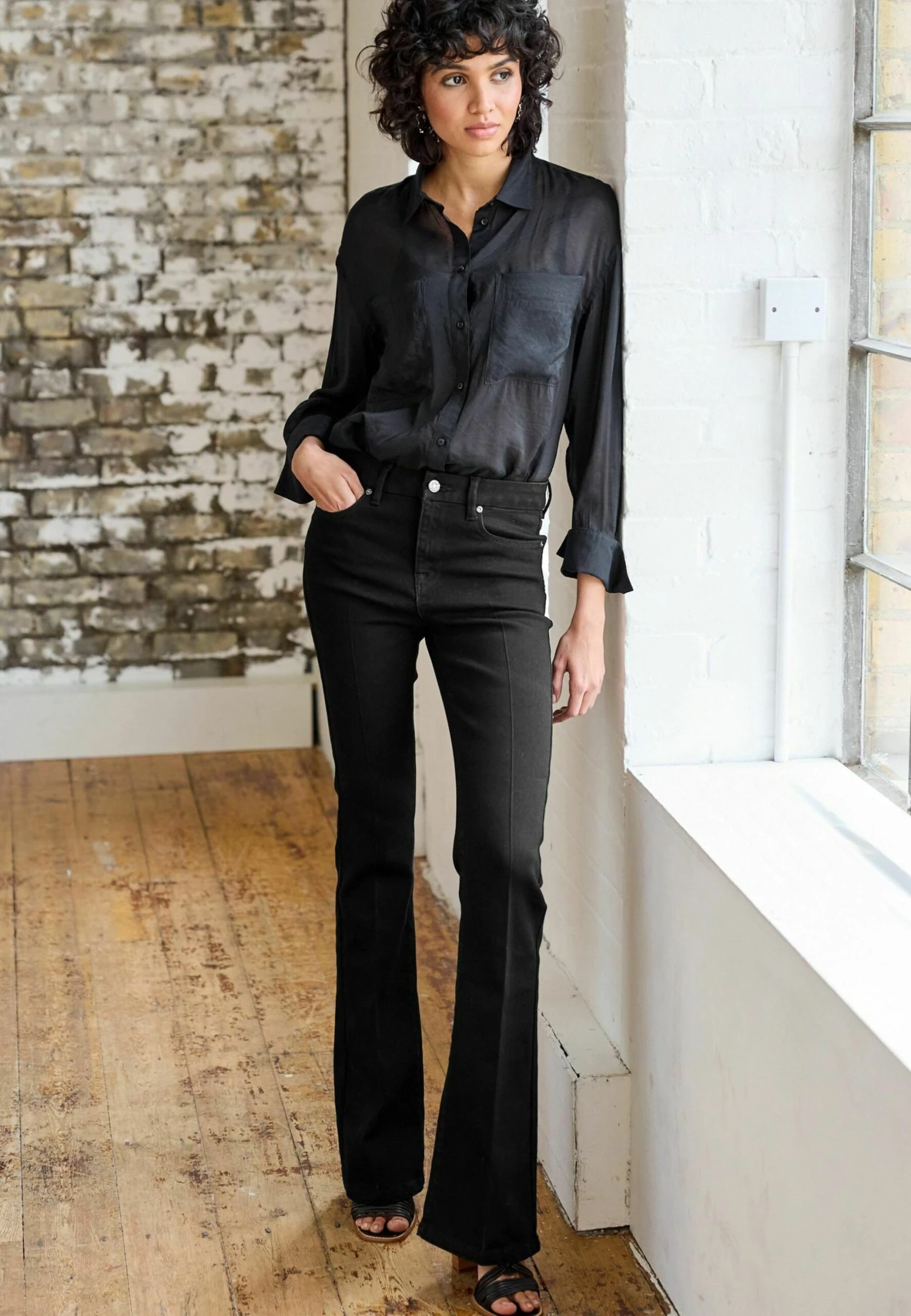 Next Press Crease Standard - Jean Flare - Black 3 Next Press Crease Standard - Jean Flare - Black