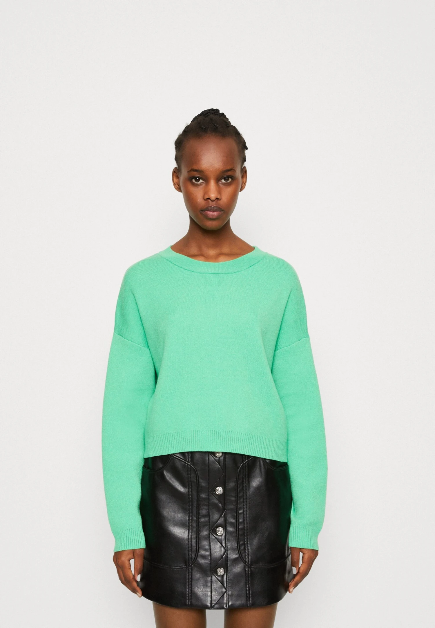 Pieces Pchesa O Neck Cropped - Pullover - Irish Green 3 Pieces Pchesa O Neck Cropped - Pullover - Irish Green