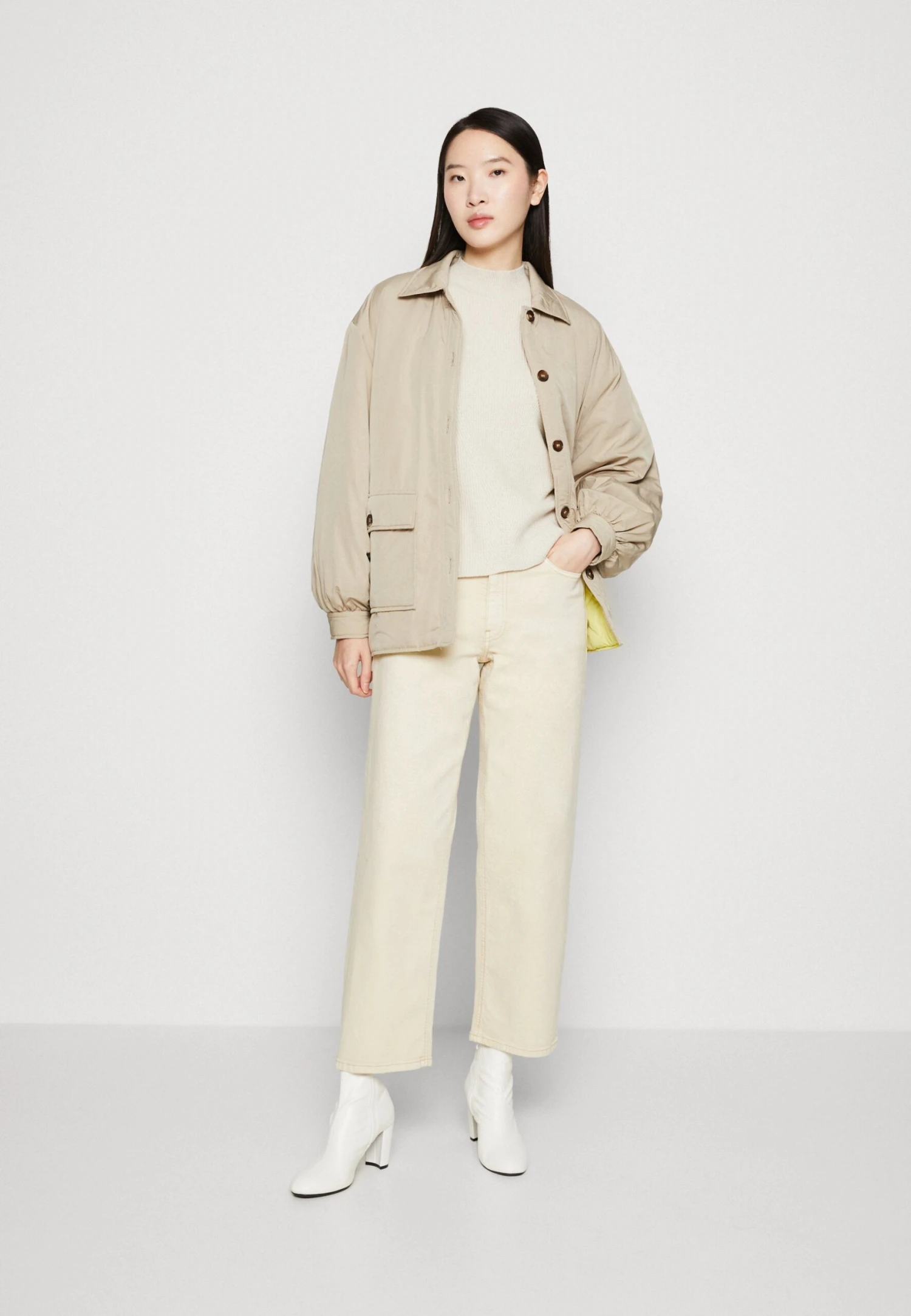 MOSS COPENHAGEN Melana Melanie Ankle - Jean Droit - Oatmeal 4 MOSS COPENHAGEN Melana Melanie Ankle - Jean Droit - Oatmeal – Image 2