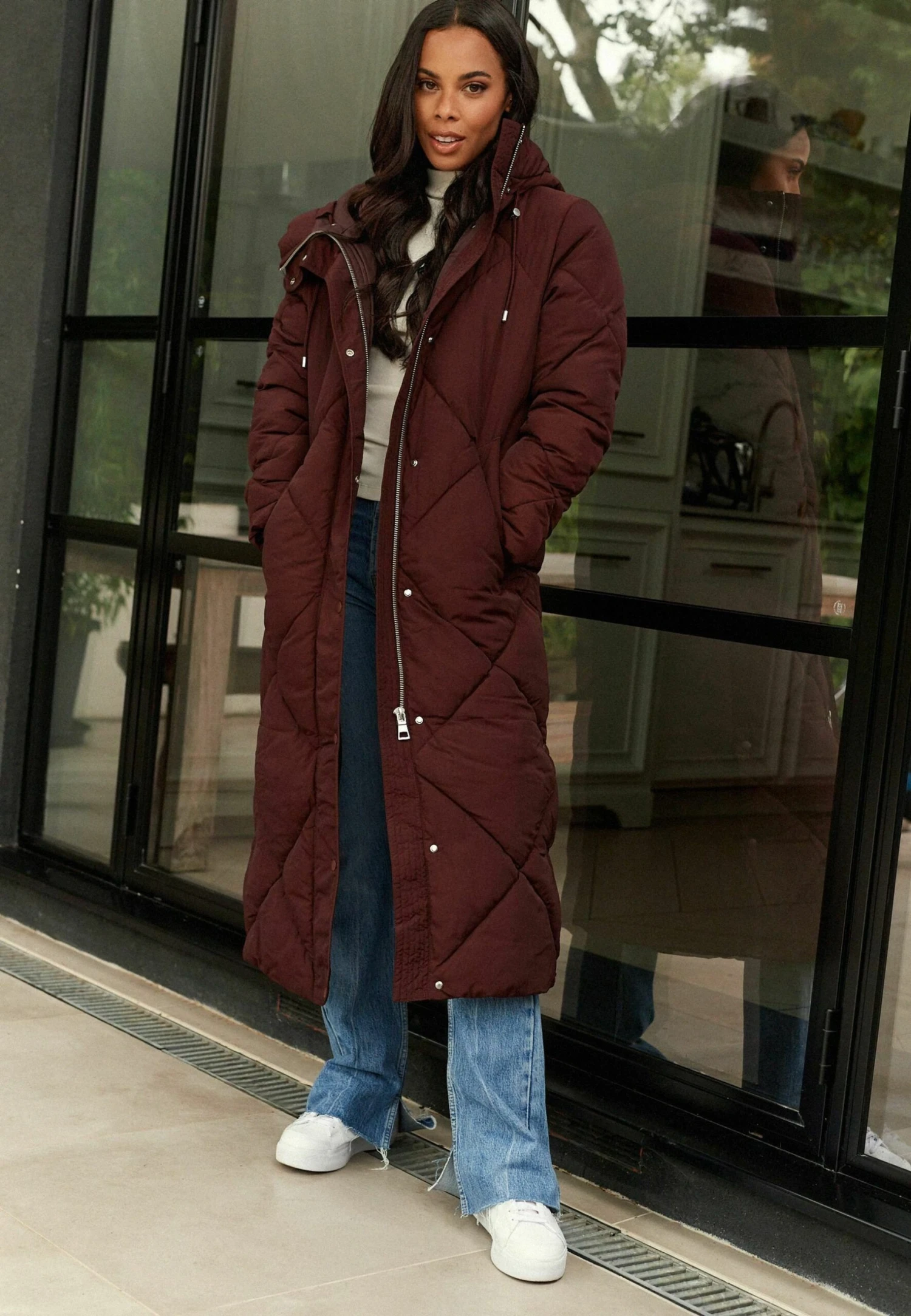 Next Diamond Quilted Showerproof Duvet With Hood Stand - Manteau D'Hiver - Chestnut Brown 5 Next Diamond Quilted Showerproof Duvet With Hood Stand - Manteau D'Hiver - Chestnut Brown – Image 3