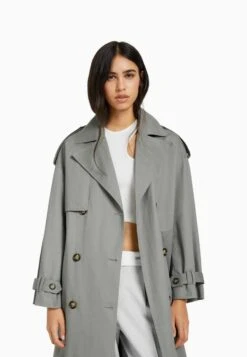 BERSHKA Trench - Grey -Next Soldes c16d9d5d04634acd8cdaee6e7f59ca8b