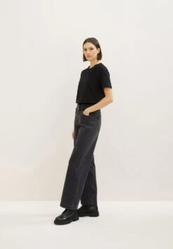 Tom Tailor High Waist - Jean Droit - Clean Bleached Black Denim -Next Soldes c3a49a18e3c94c5285a1dacdf680e3bf