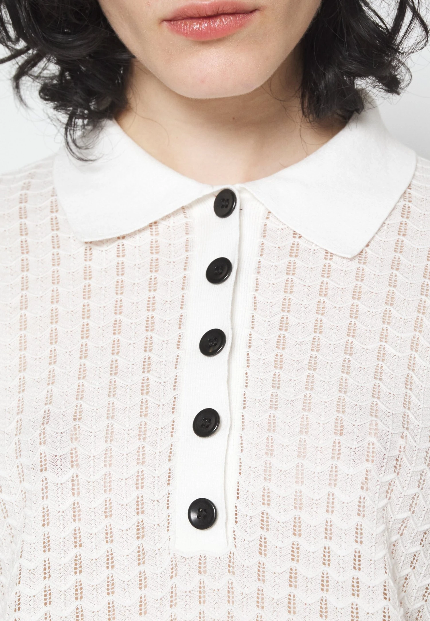 Sheer Long Sleeve - Pullover - Weiß 10 Sheer Long Sleeve - Pullover - Weiß – Image 8