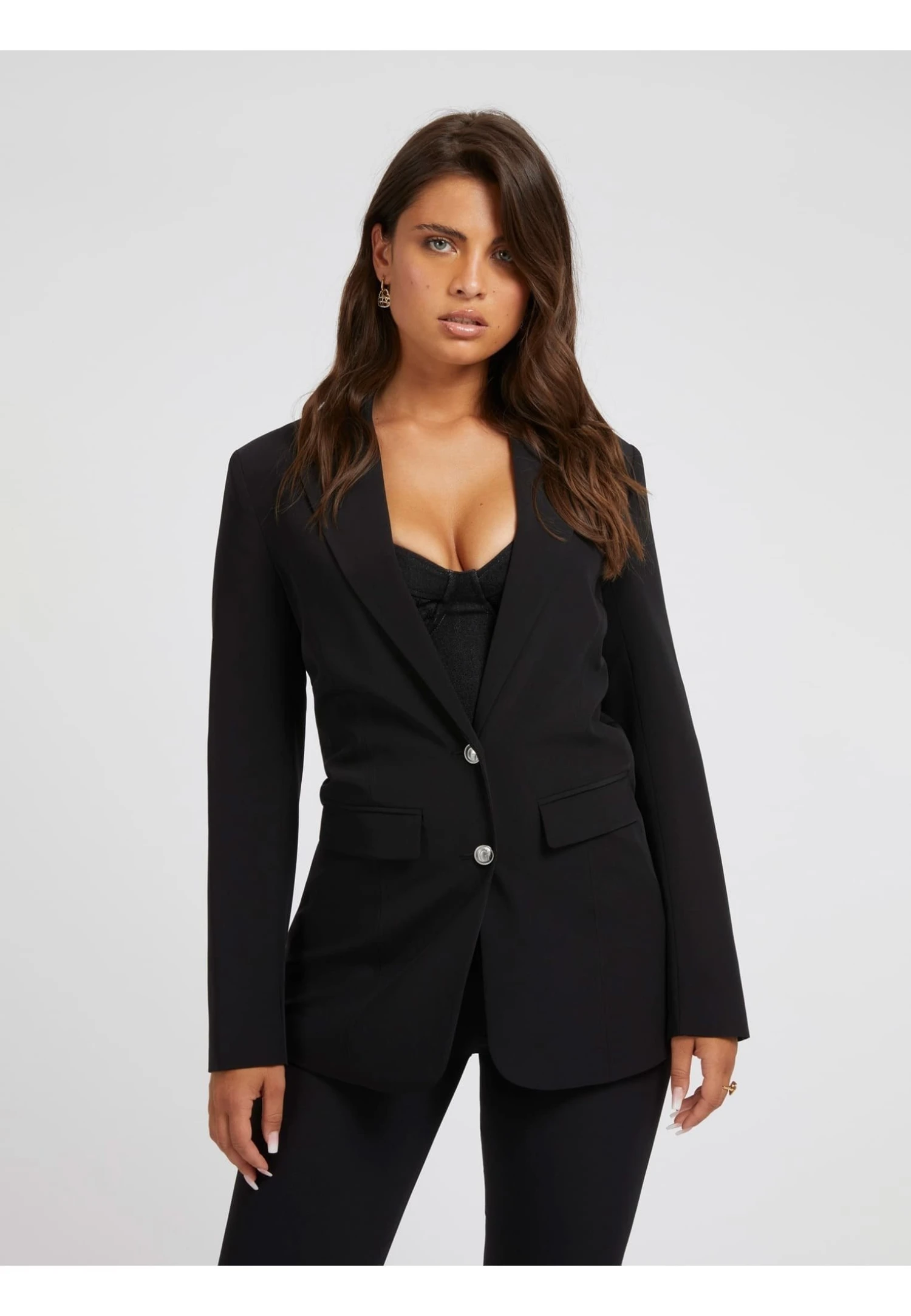 Guess Einreihiger - Manteau Court - Schwarz 3 Guess Einreihiger - Manteau Court - Schwarz