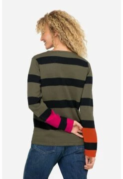 Geringelt Langarm Mit Farbakzent Rundhals - Pullover - Naturgrün -Next Soldes c69df8289dad4d3ca76f70cae9035285