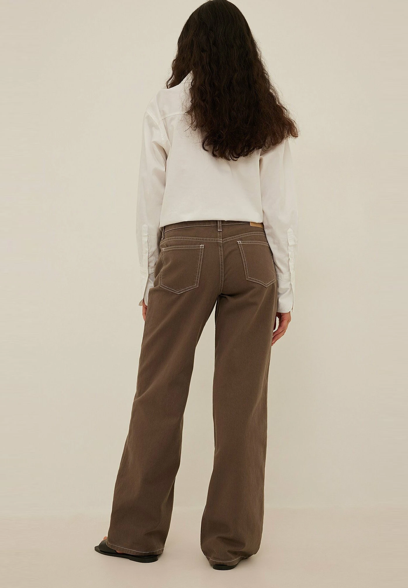 NA-KD Jean Droit - Brown 4 NA-KD Jean Droit - Brown – Image 2