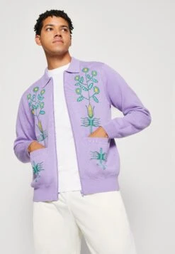 Obey Clothing Totem Zip Cardigan Unisex - Gilet - Purple -Next Soldes c7440c3ed93e4ce39e94d2b94daa05fc