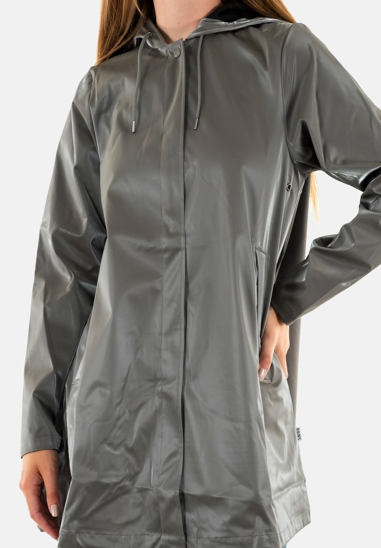 Rains Manteau Court - Gris 5 Rains Manteau Court - Gris – Image 3