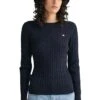 Gant Stretch Cotton Cable C Neck - Pullover - Evening Blue 1 Gant Stretch Cotton Cable C Neck - Pullover - Evening Blue -Next Soldes c8e74c80f65a476ba718625673551f68