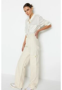Trendyol Jean Flare - Cream