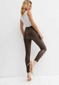 New Look Coated Lift & Shape Jenna - Jeans Skinny - Dark Brown -Next Soldes cb203a0c7fe24c57b21987e3e215b393
