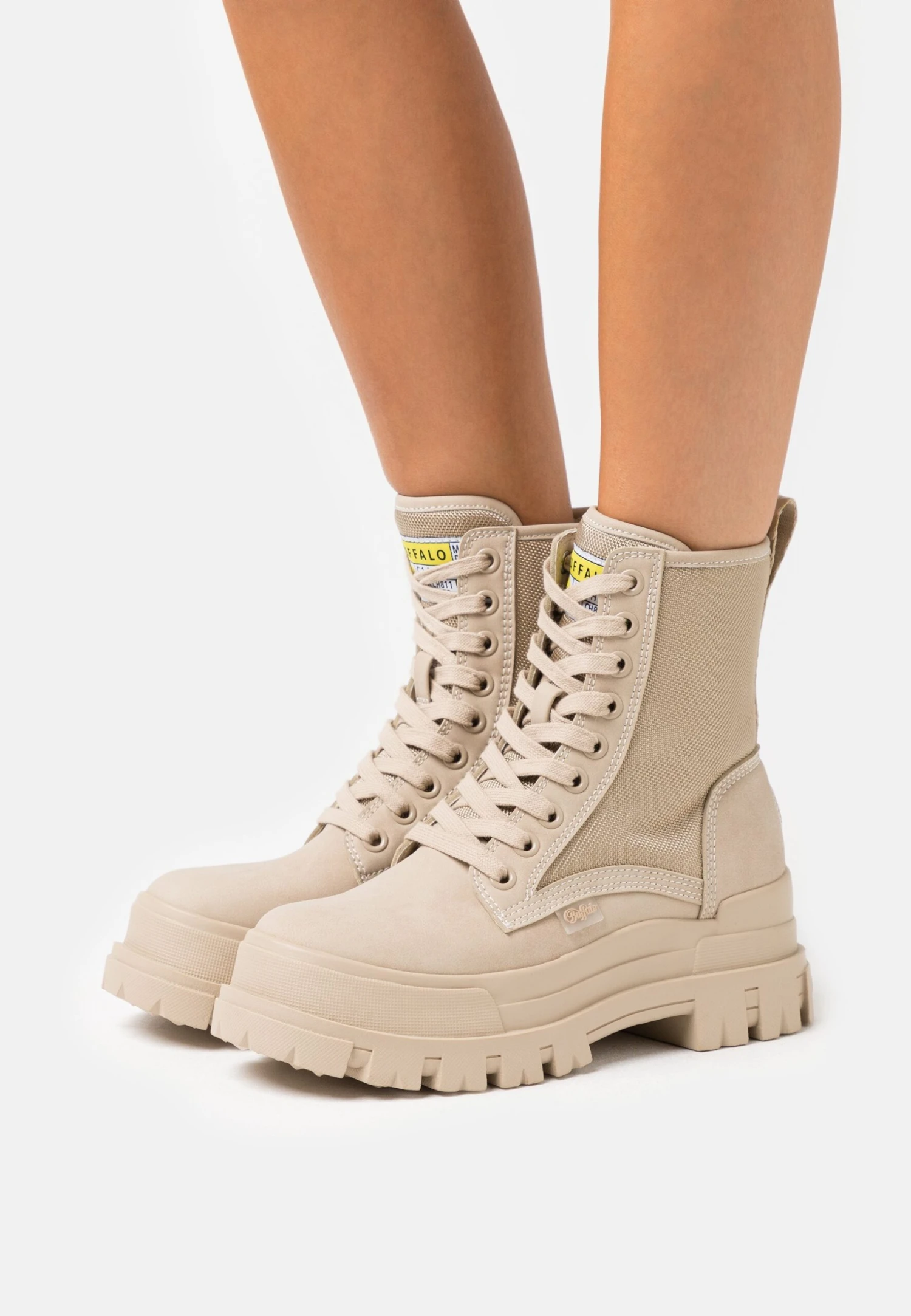 Buffalo Aspha Laceup - Bottines À Plateau - Cream 3 Buffalo Aspha Laceup - Bottines À Plateau - Cream