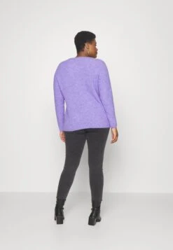 Vero Moda Curve Vmcrewlefile V Neck Blouse - Pullover - Sand Verbena Melange -Next Soldes cb7477fa8e024d0f95fc7f3b2840b332