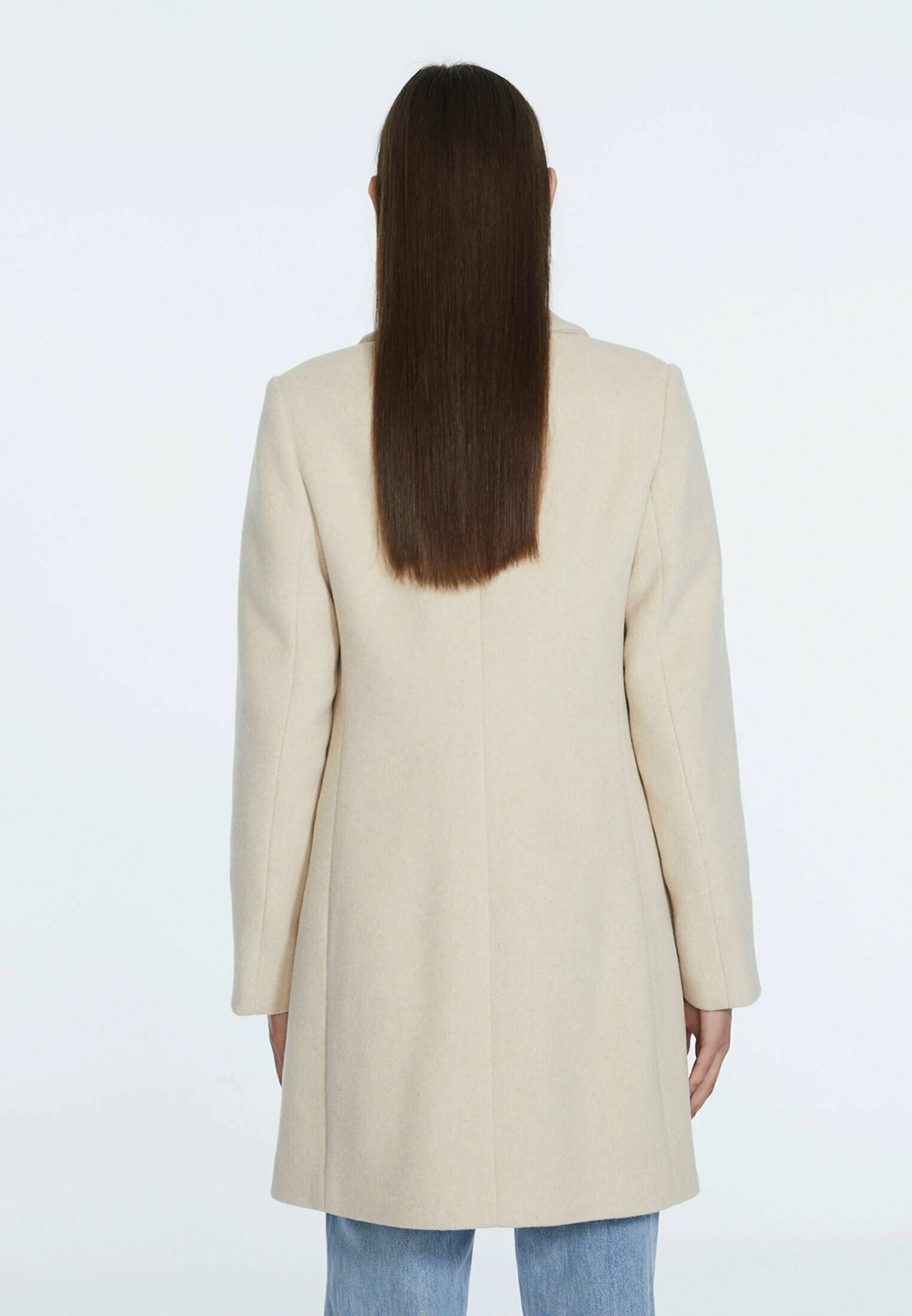 Stradivarius Manteau Court - Off White 5 Stradivarius Manteau Court - Off White – Image 3