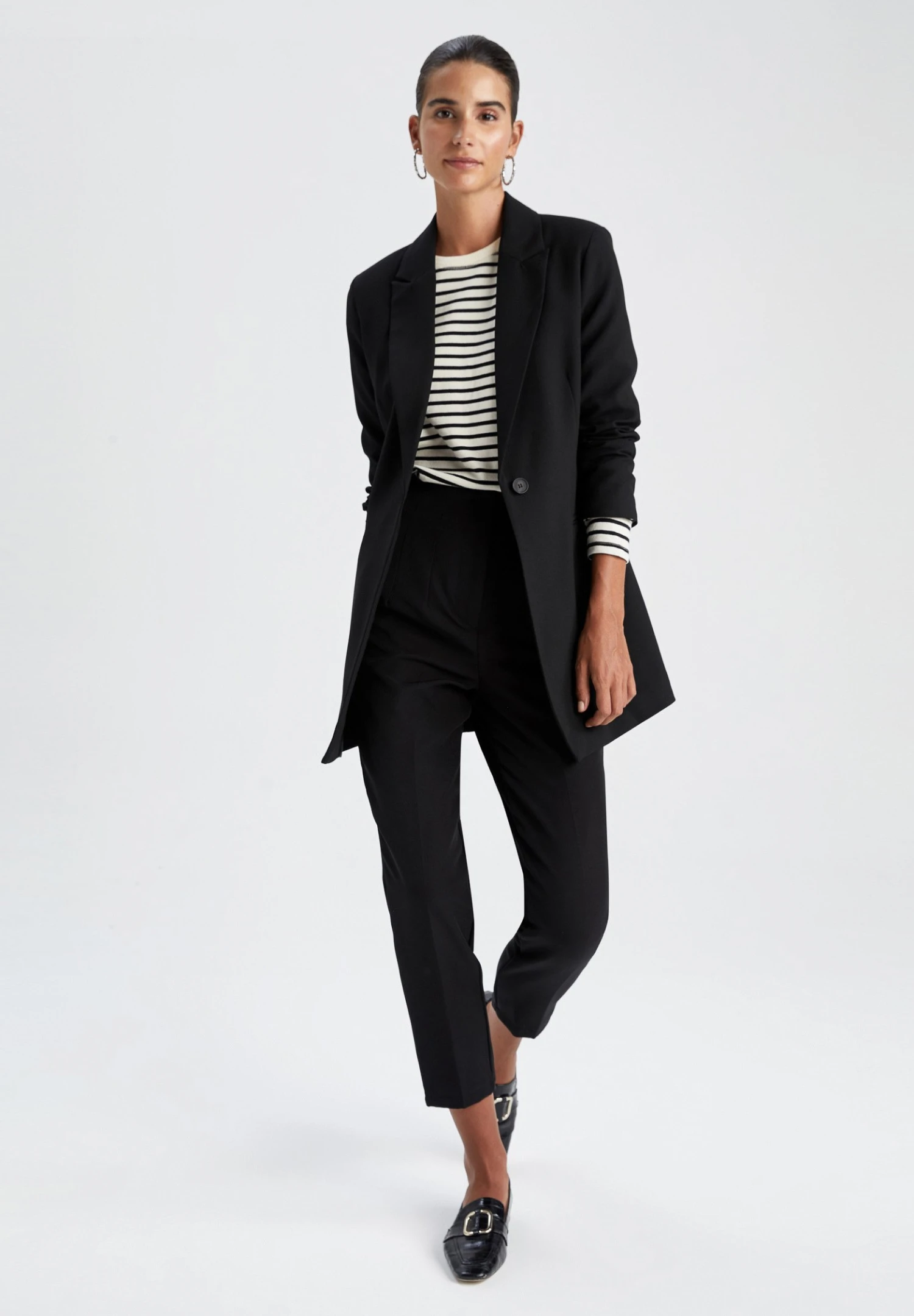 DeFacto Manteau Court - Black 4 DeFacto Manteau Court - Black – Image 2