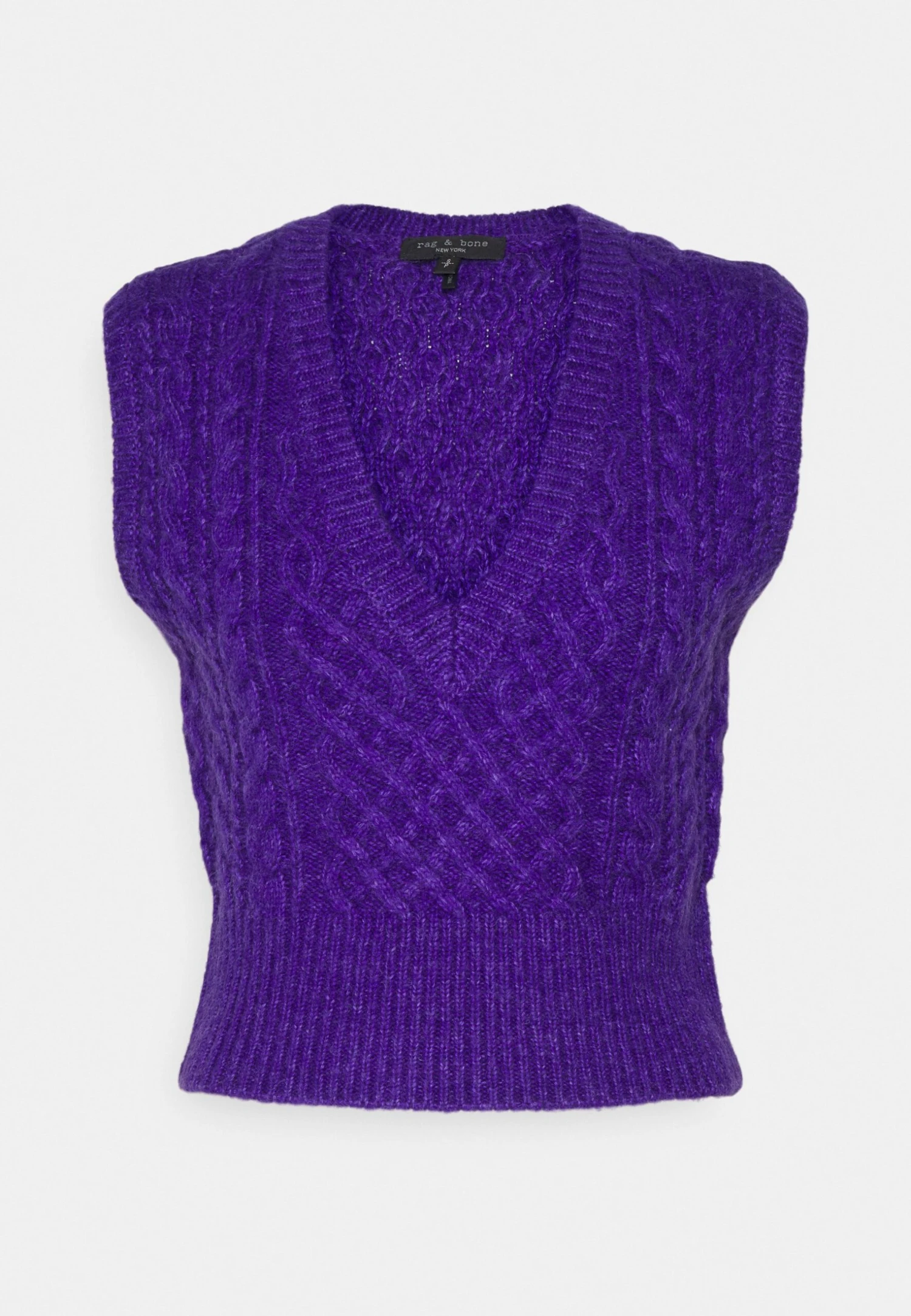 Rag & Bone Elizabeth Cable Vest - Pullover - Purple 7 Rag & Bone Elizabeth Cable Vest - Pullover - Purple – Image 5