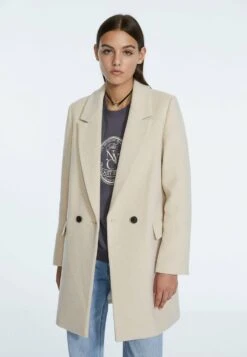 Stradivarius Manteau Court - Off White