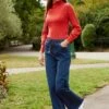 Next Cosy Feel Soft Stretch Standard - Jean Flare - Blue