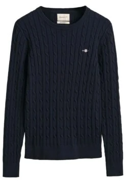 Gant Stretch Cotton Cable C Neck - Pullover - Evening Blue -Next Soldes d8912c4bad5b4f20b0df22c85d1b0ae5