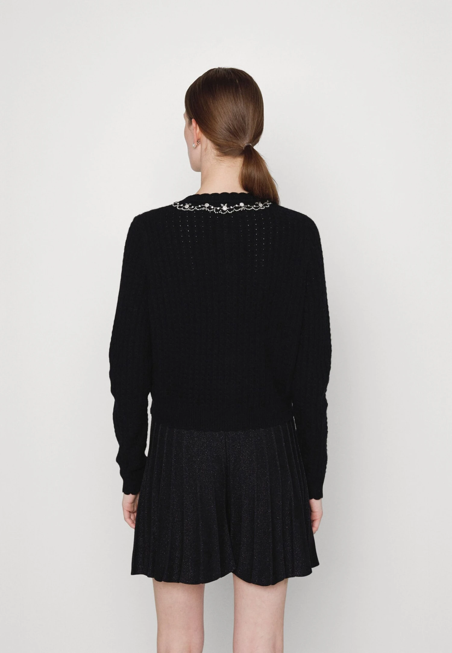 Needle & Thread Border Short Cardigan - Gilet - Black 5 Needle & Thread Border Short Cardigan - Gilet - Black – Image 3